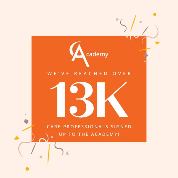 13,000 Care Professionals have now signed up to the Academy!